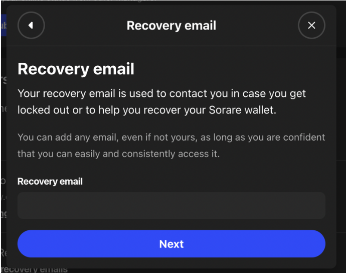 Add a recovery email address