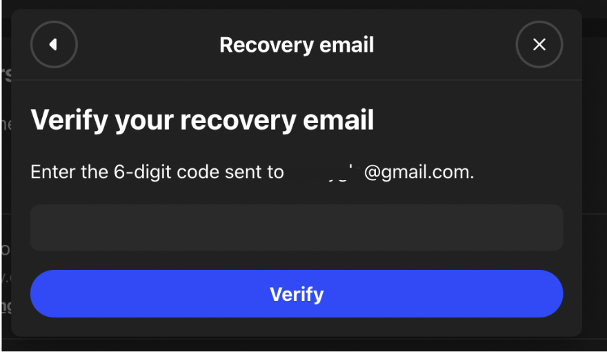 Add a recovery email address